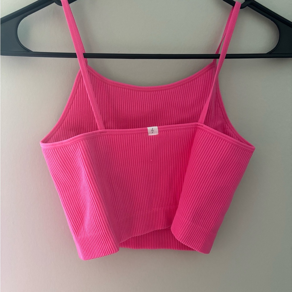 Pink Ribbed Women's Top - Picture 2 of 2